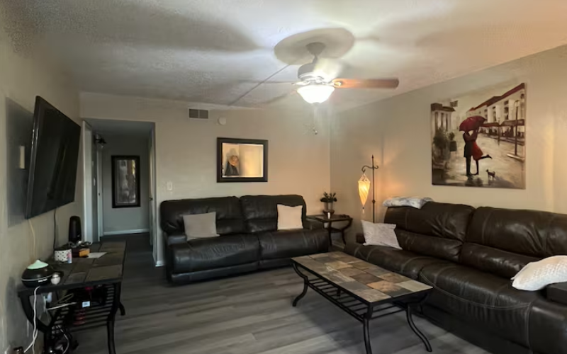 Spacious furnished living room
